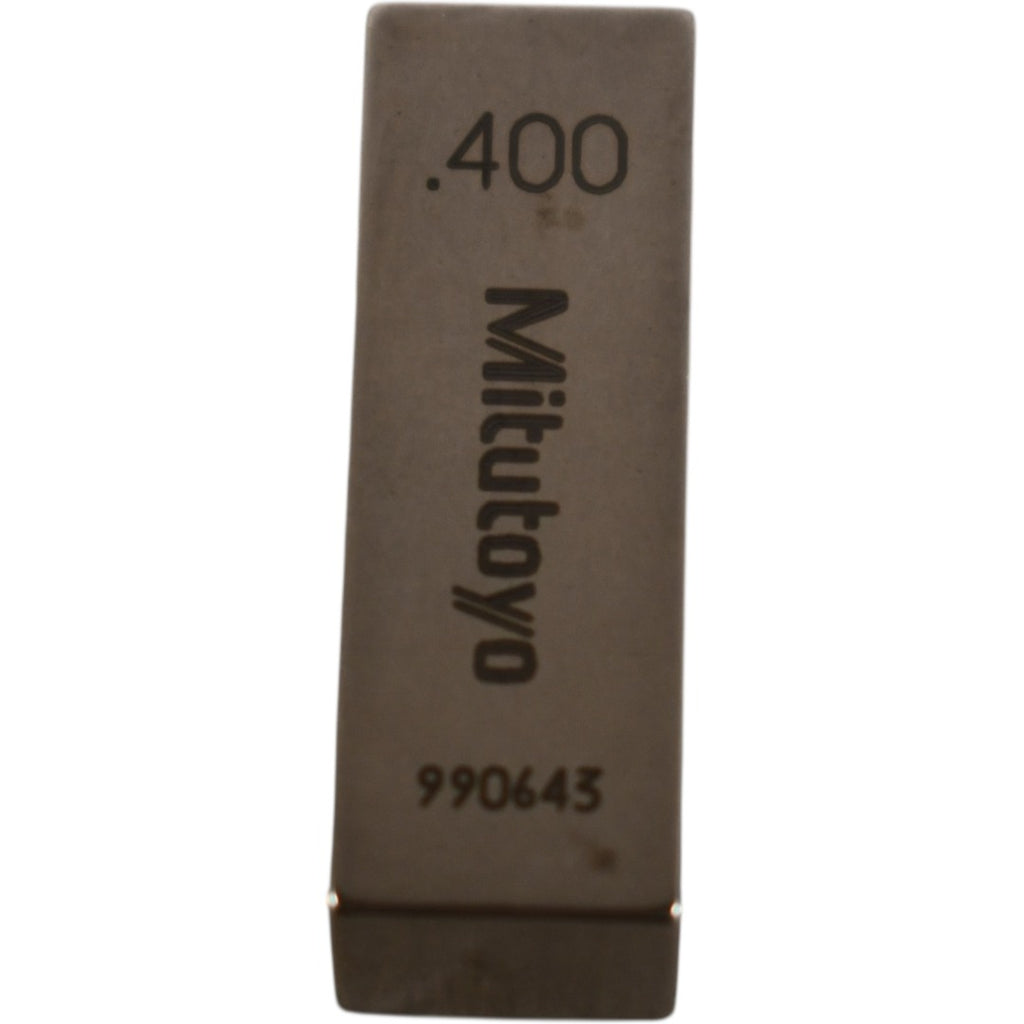 Mitutoyo 990643 .400'' Rectangular Steel Gage Block Inspection Standard