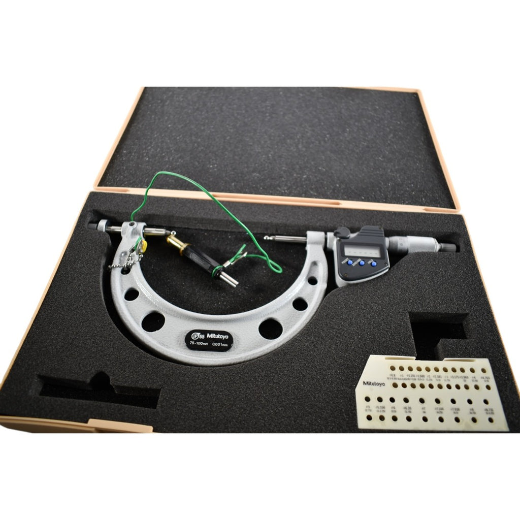 Mitutoyo 324-254-10 Digital Gear Tooth Micrometer 75-100mm IP65 w/ Engravings
