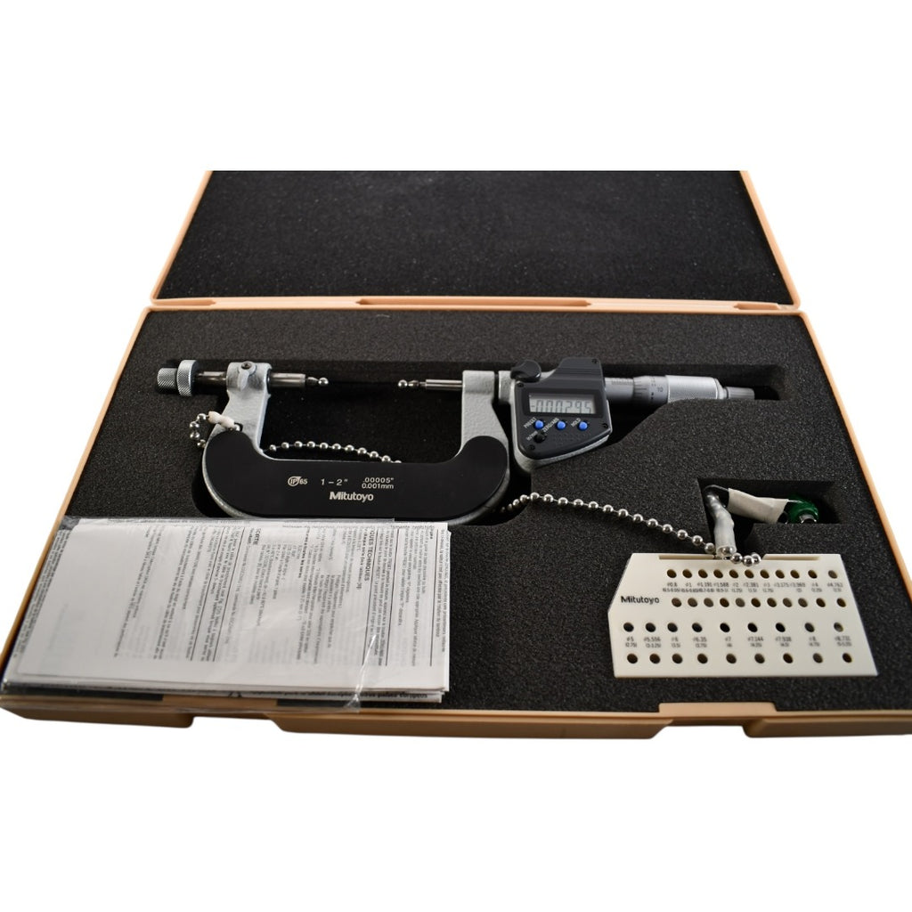 Mitutoyo 324-352-30 Gear Tooth Digital Micrometer 1-2 Inch w/ Engravings