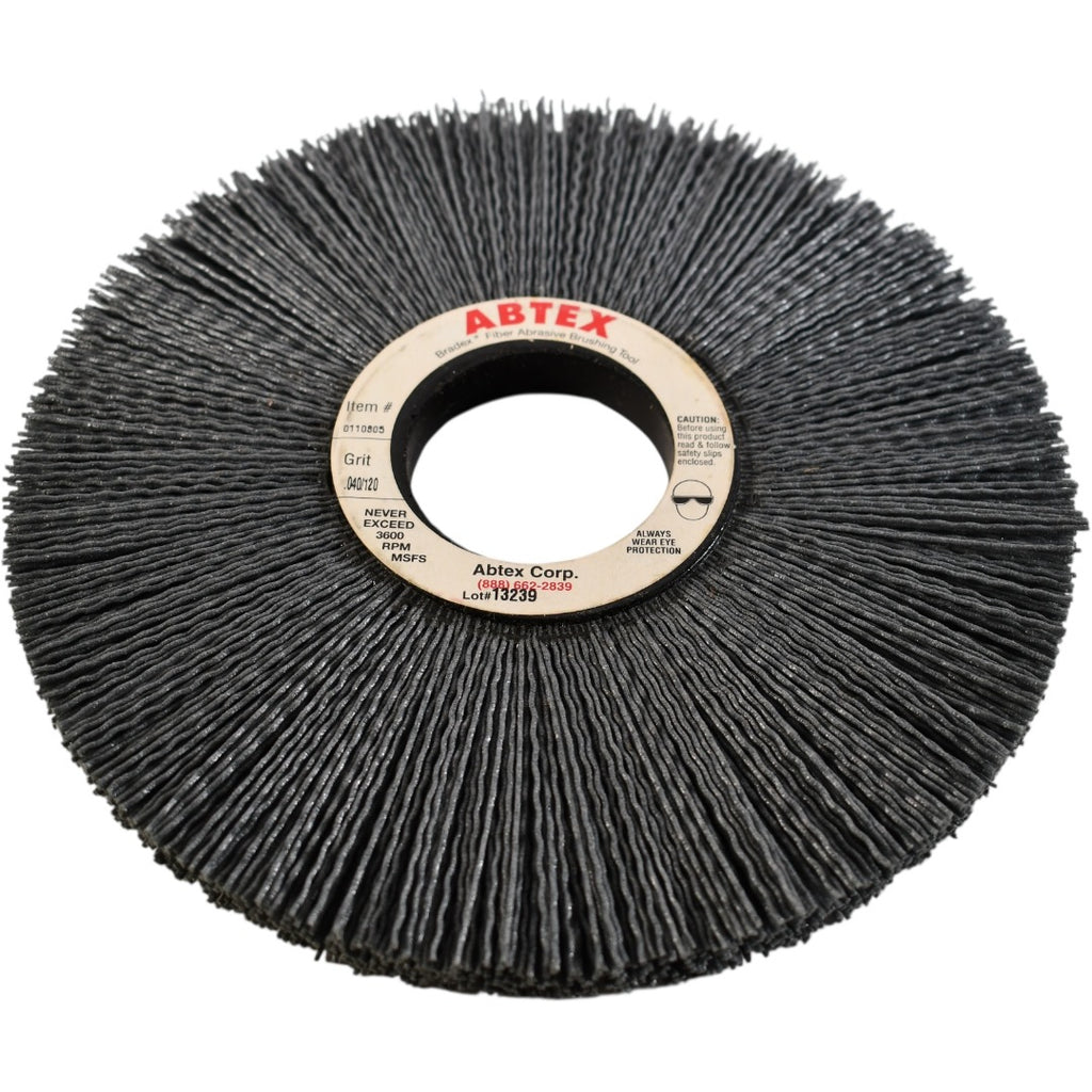 NEW Abtex 0110805 Composite Hub Radial Wheel Brush .040/120 Grit 8'' x 2'' Bore