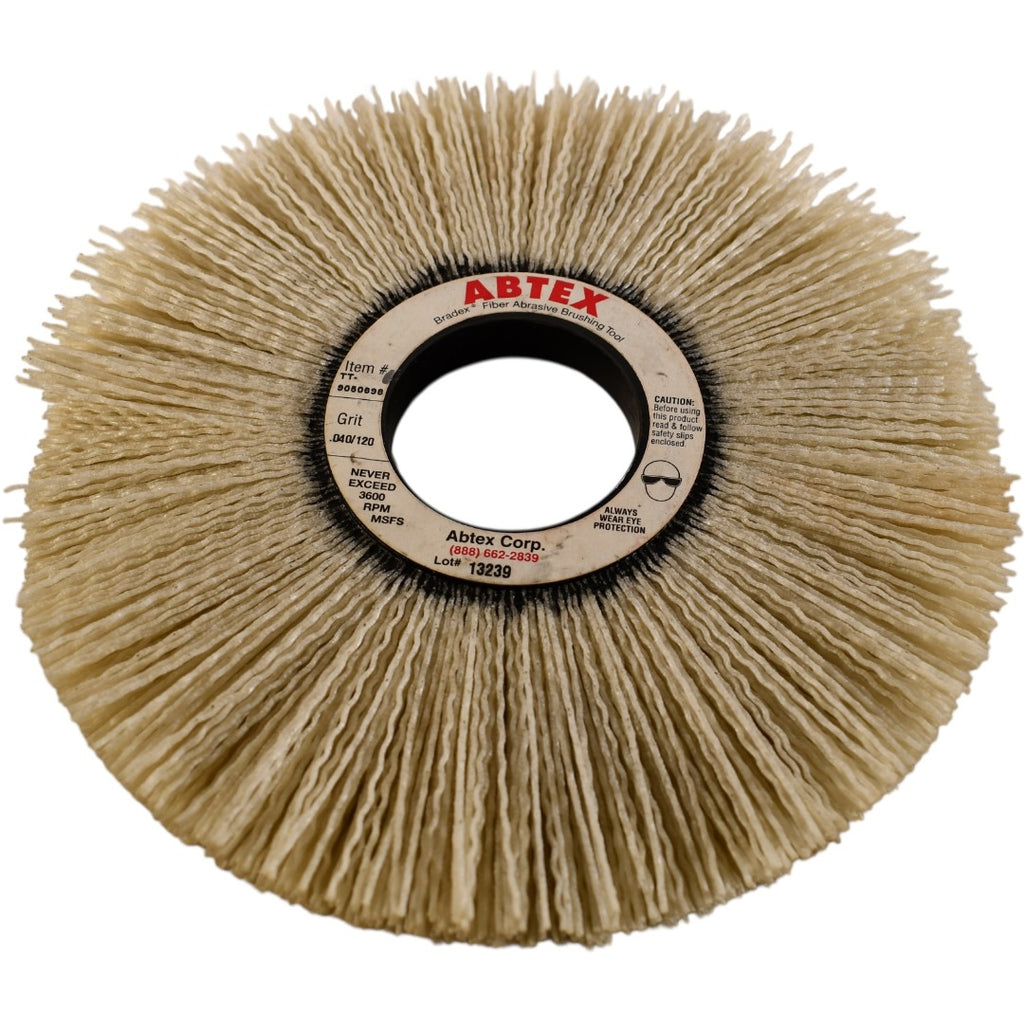 NEW Abtex TT-9050698 8'' Wire Wheel Brush .040/120 Grit 2'' Bore