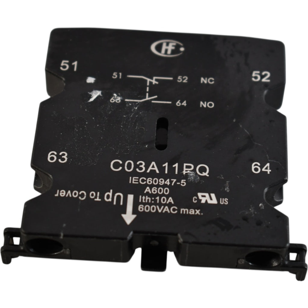 NEW Liebert C03A11PQ Auxiliary Contact 10A 600V N/O N/C OEM