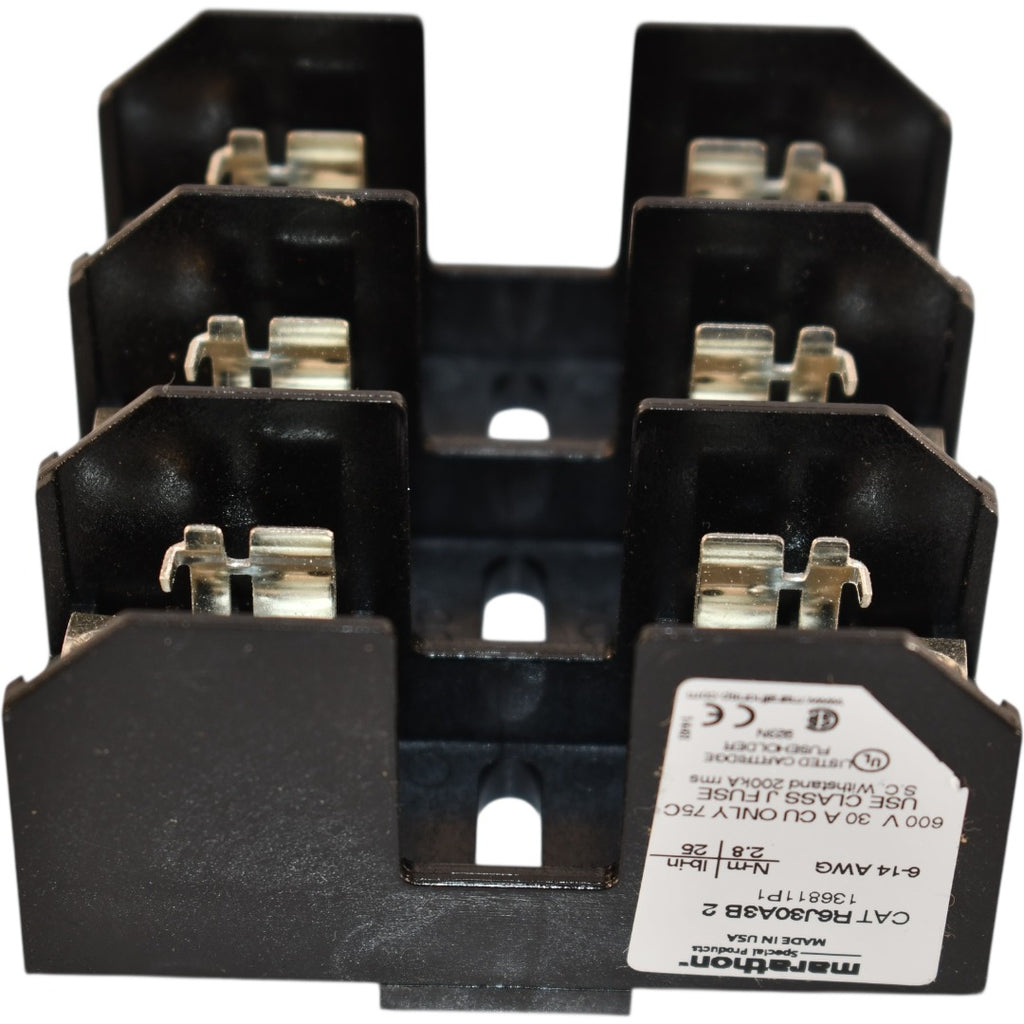 NEW Marathon Special Products R6J30A3B 30A 600V 3-Pole Class J Fuse Holder