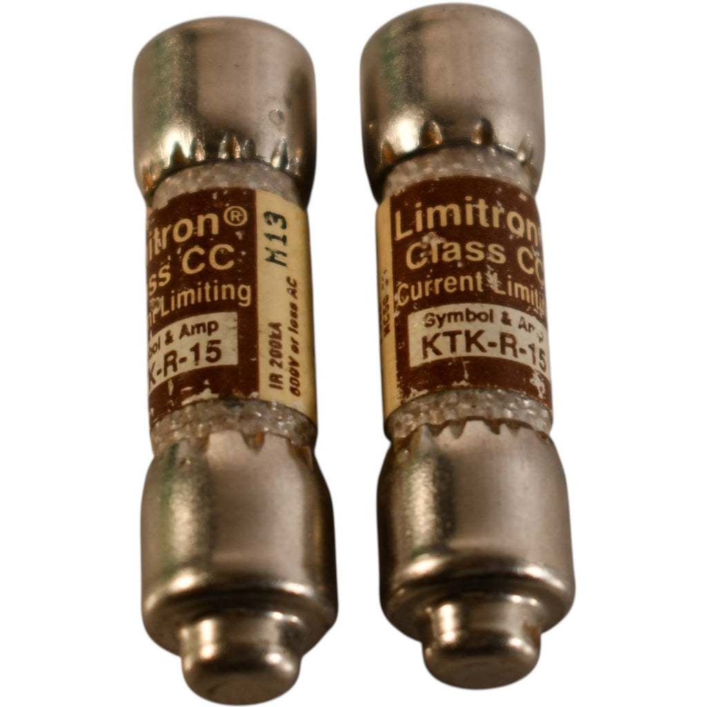 Lot of 2 NEW Bussmann KTK-R-15 Limitron 15A 600V Class CC Fuse