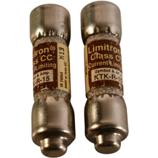 Lot of 2 NEW Bussmann KTK-R-15 Limitron 15A 600V Class CC Fuse