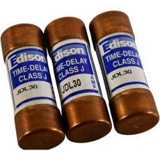 Lot of 3 NEW Edison JDL30 30A 600V Class J Time-Delay Fuses