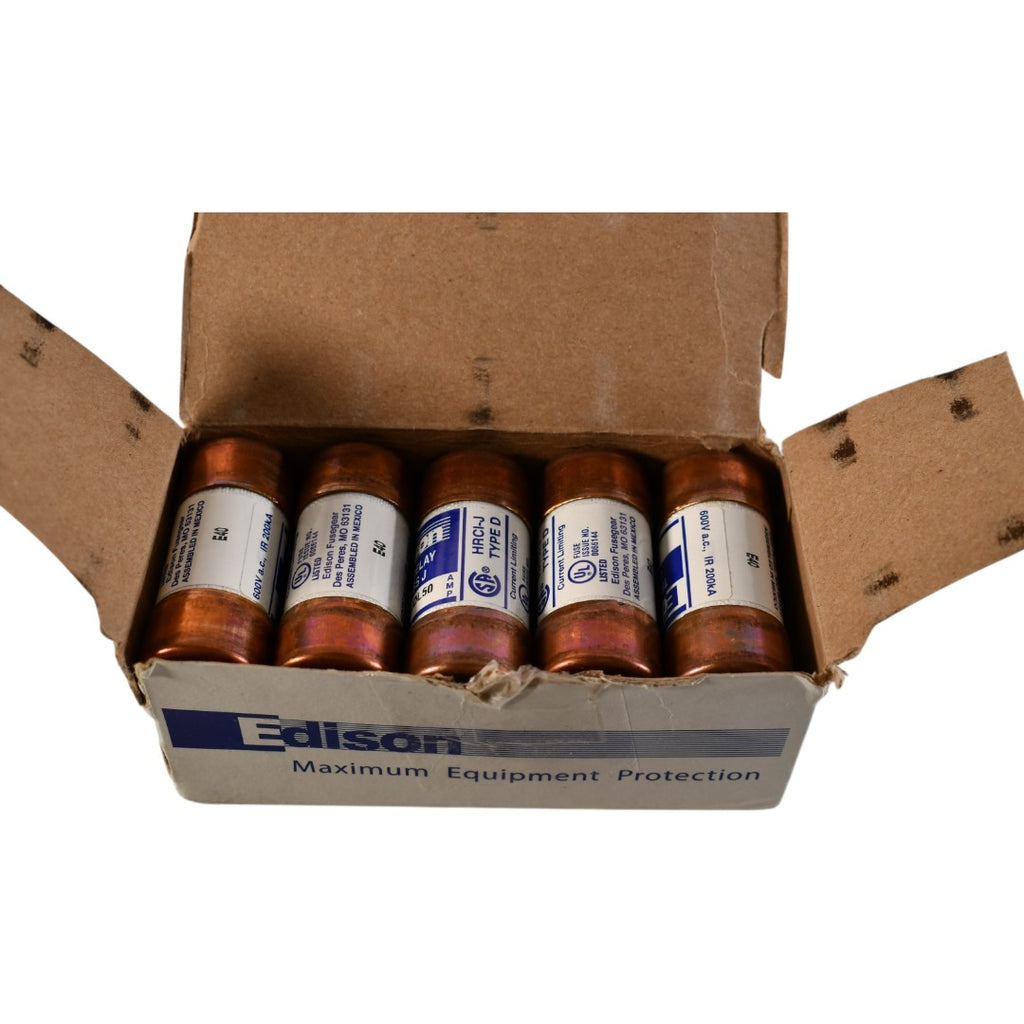 Pack of 10 NEW Edison JDL50 50A 600V Class J Time-Delay Fuses