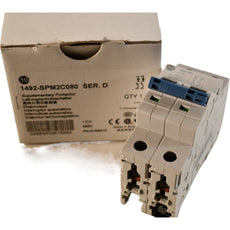 NEW Allen Bradley 1492-SPM2C080 Ser D 2P 8A 440V Circuit Breaker