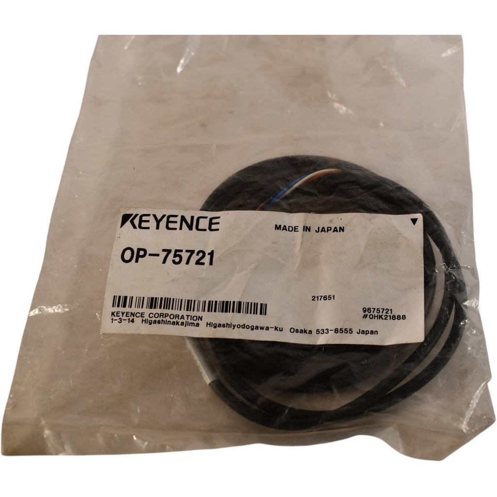 NEW Keyence OP-75721 Connector Cable M12 4-Pin Straight 2M PVC