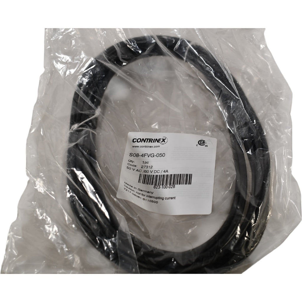 NEW Contrinex S08-4FVG-050 M8 Straight Cordset 4-Pin 5m PVC