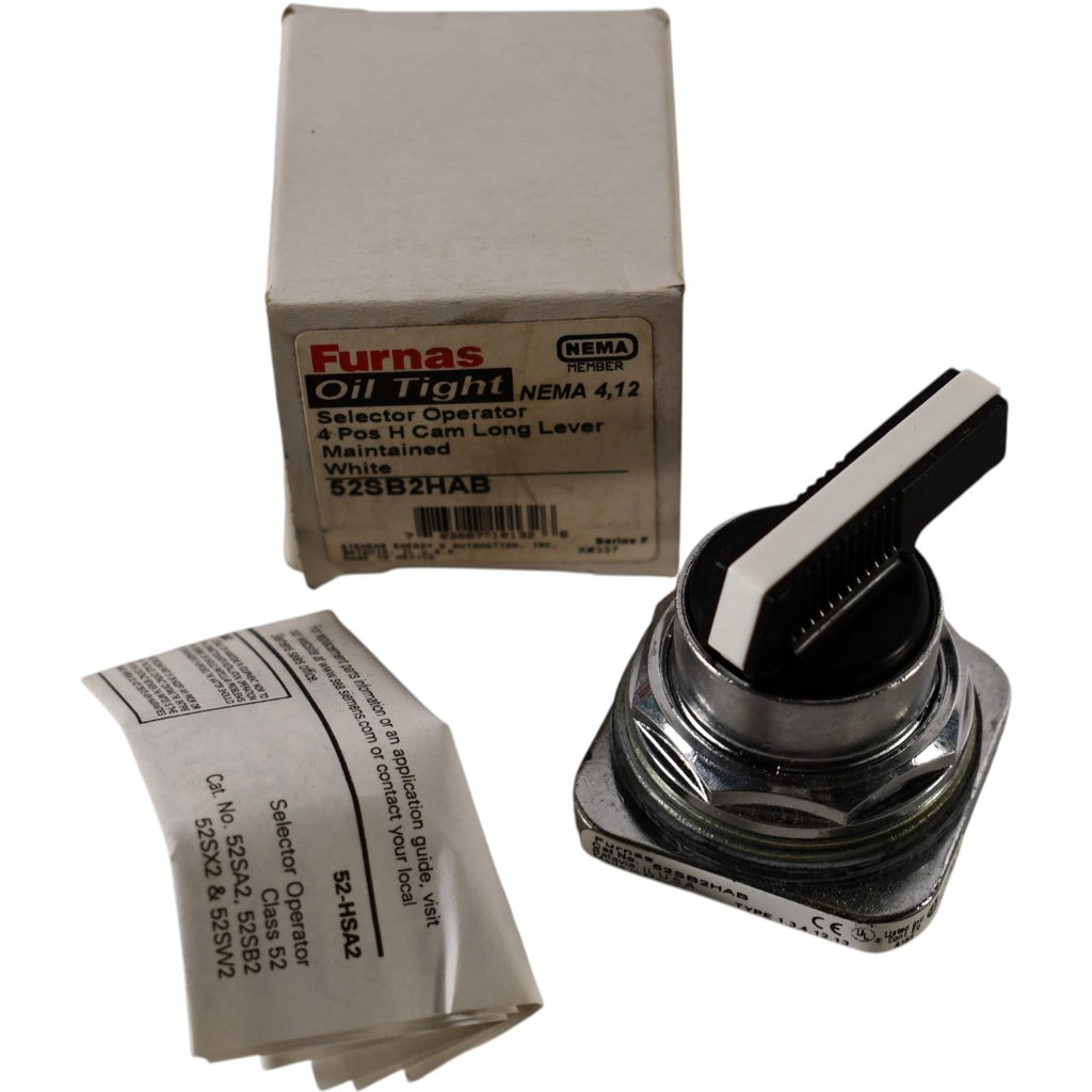 NEW Furnas 52SB2HAB Selector Switch 30mm 4-Position H-Cam