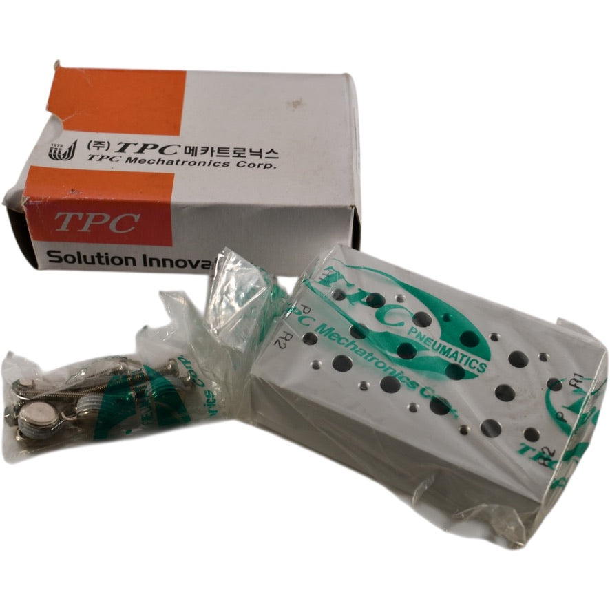 NEW TPC Mechanics DVM3-20-04 Pneumatic Manifold 4-Station DV3020 Series