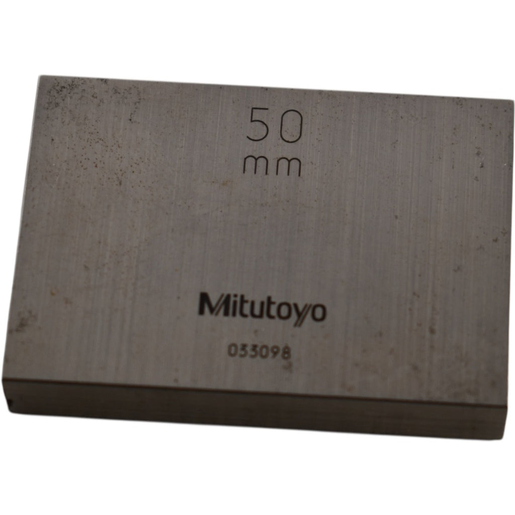 Mitutoyo 033098 50mm Rectangular Steel Gage Block Inspection