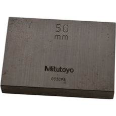 Mitutoyo 033098 50mm Rectangular Steel Gage Block Inspection