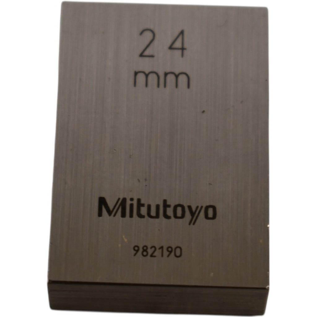 Mitutoyo 982190 24mm Rectangular Steel Gage Block Inspection