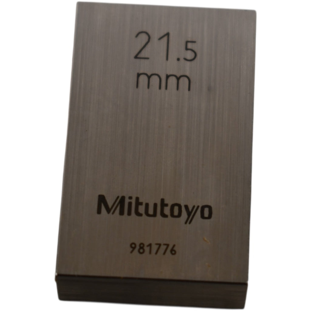 Mitutoyo 981776 21.5mm Rectangular Steel Gage Block Inspection