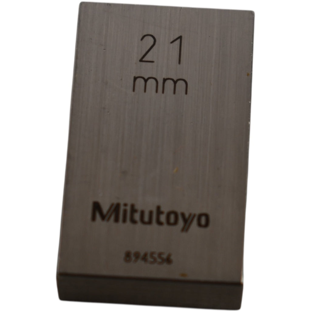 Mitutoyo 894556 21mm Rectangular Steel Gage Block Inspection