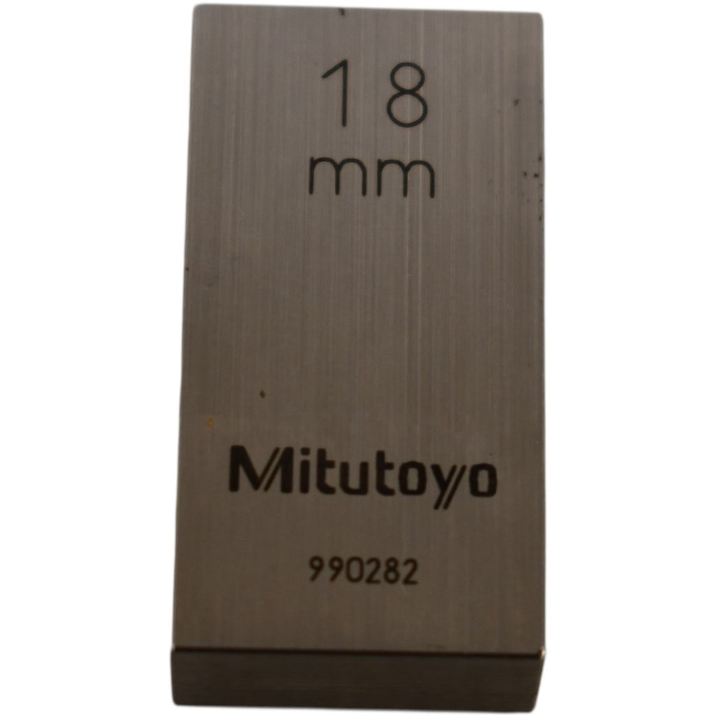 Mitutoyo 990282 18mm Rectangular Steel Gage Block Inspection