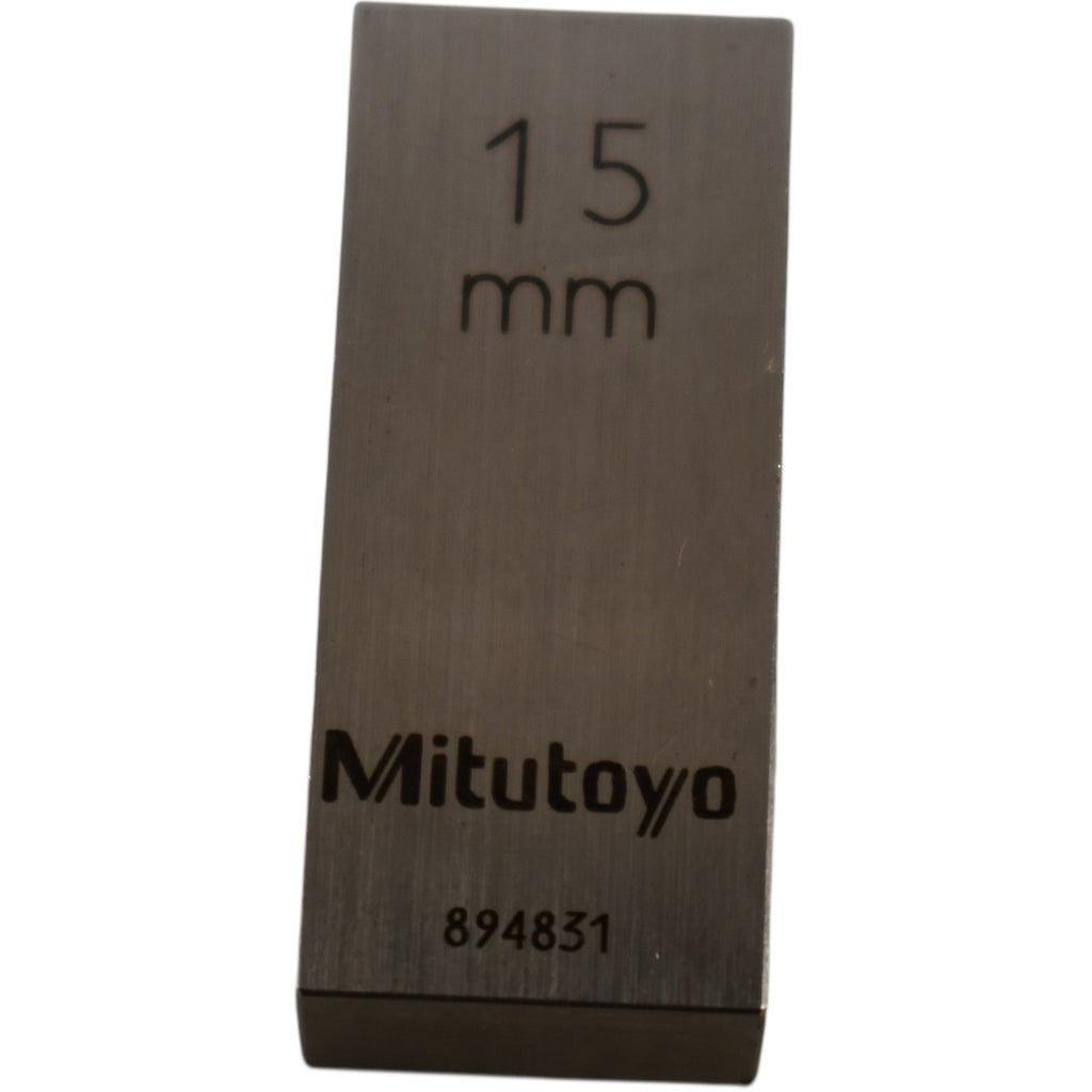 Mitutoyo 894831 15mm Rectangular Steel Gage Block Inspection