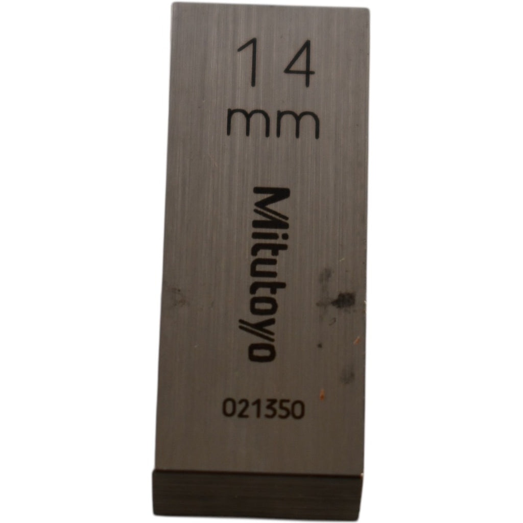 Mitutoyo 021350 14mm Rectangular Steel Gage Block Inspection