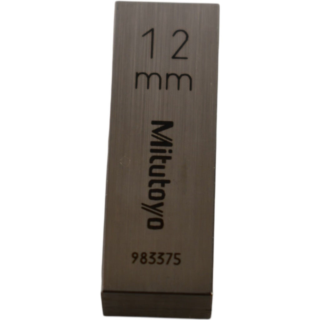 Mitutoyo 983375 12mm Rectangular Steel Gage Block Inspection