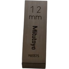 Mitutoyo 983375 12mm Rectangular Steel Gage Block Inspection
