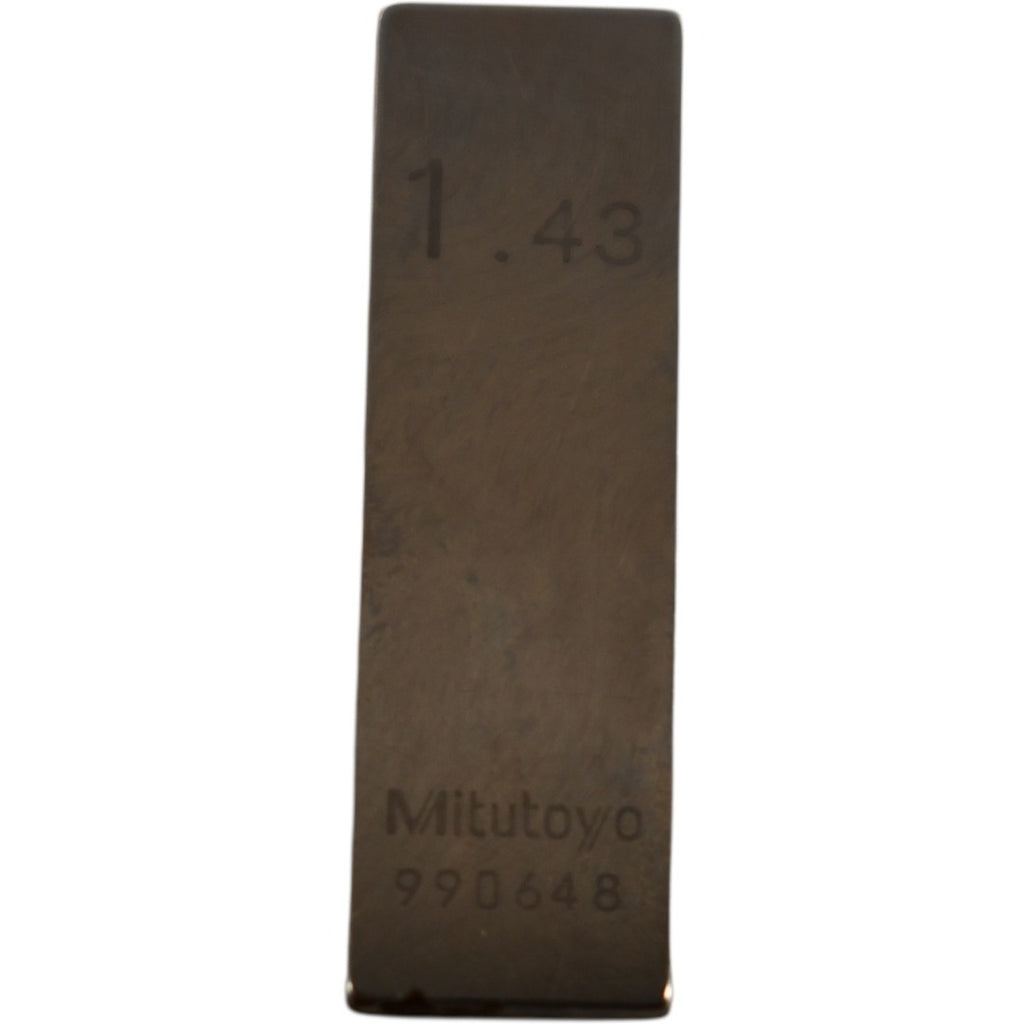 Mitutoyo 990648 1.43mm Rectangular Steel Gage Block Inspection