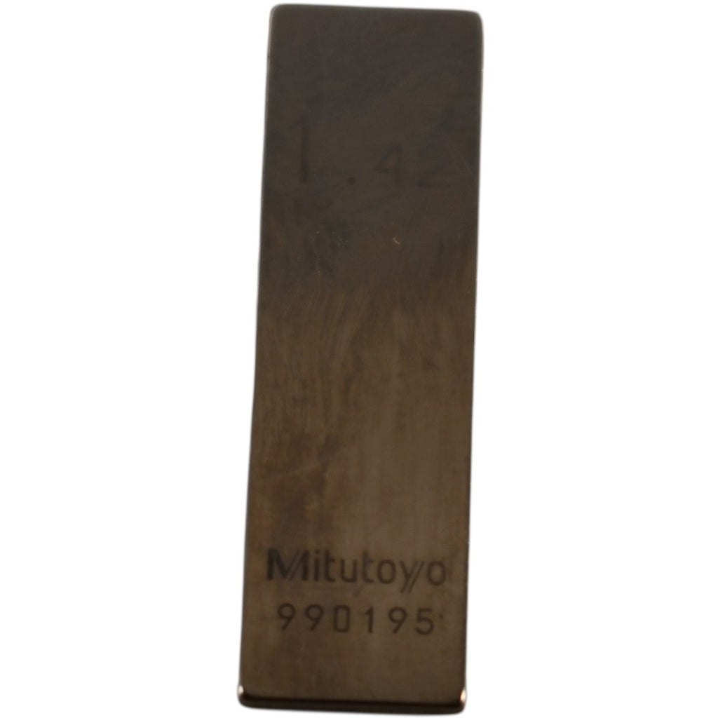 Mitutoyo 990195 1.42mm Rectangular Steel Gage Block Inspection