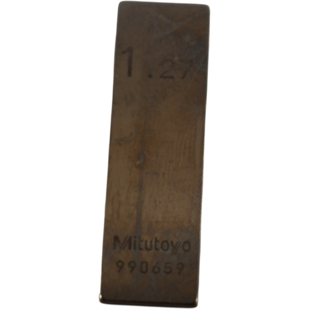 Mitutoyo 1.27mm Rectangular Steel Gage Block Inspection