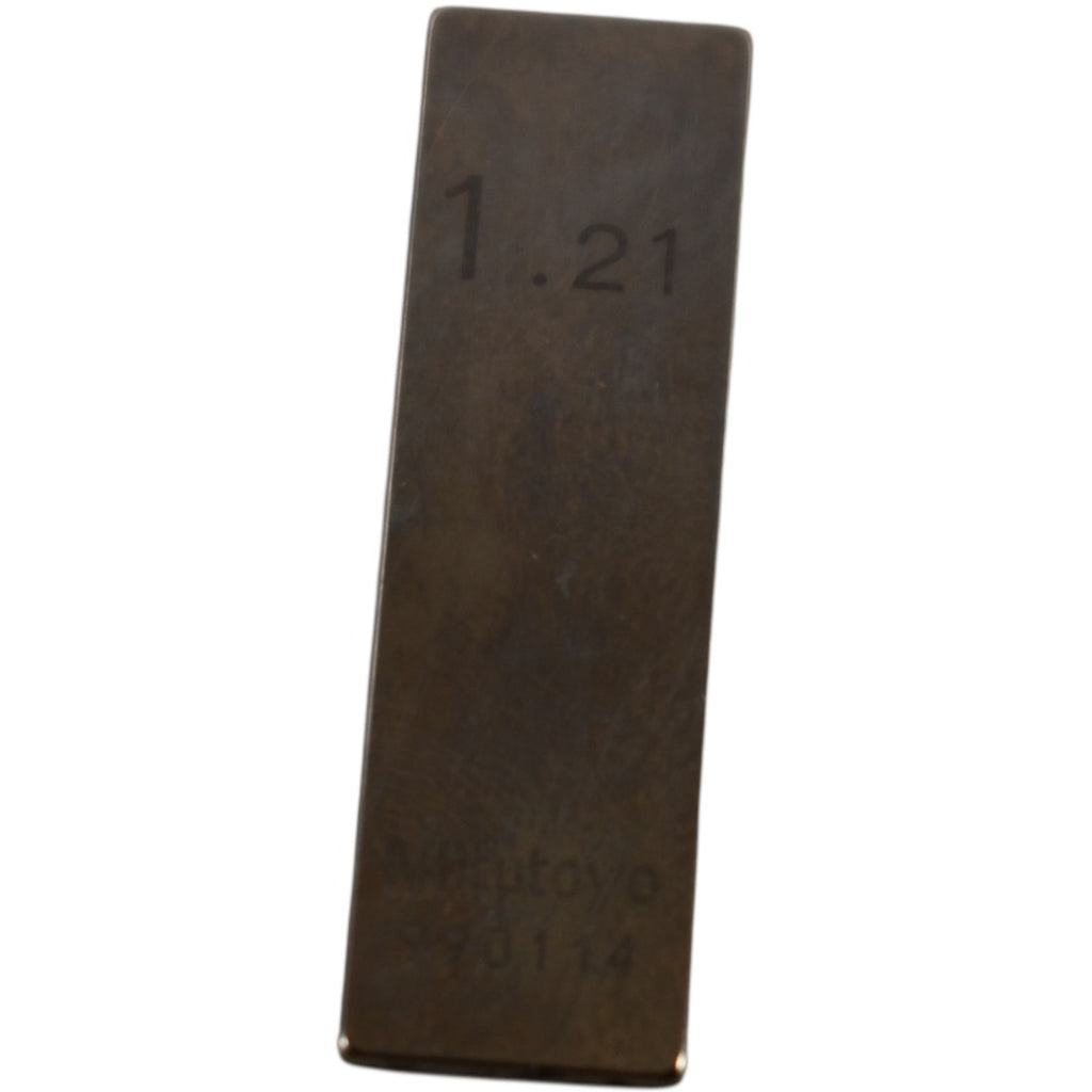 Mitutoyo 1.21mm Rectangular Steel Gage Block Inspection