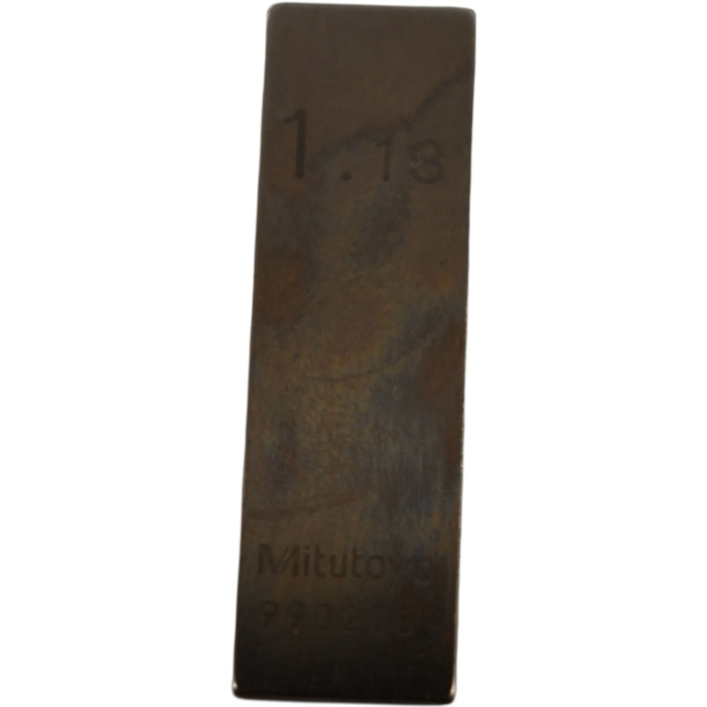 Mitutoyo 1.13mm Rectangular Steel Gage Block Inspection