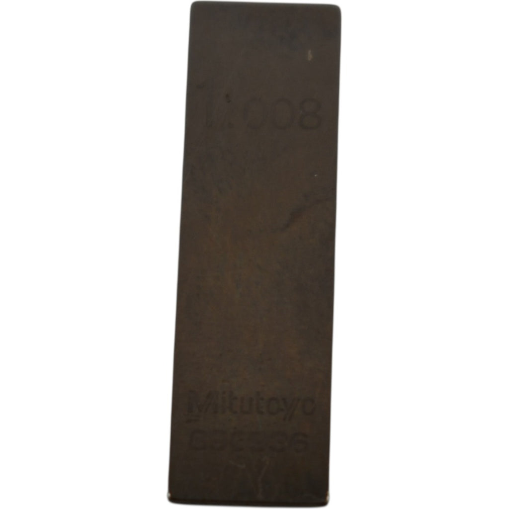 Mitutoyo 1.008mm Rectangular Steel Gage Block Inspection