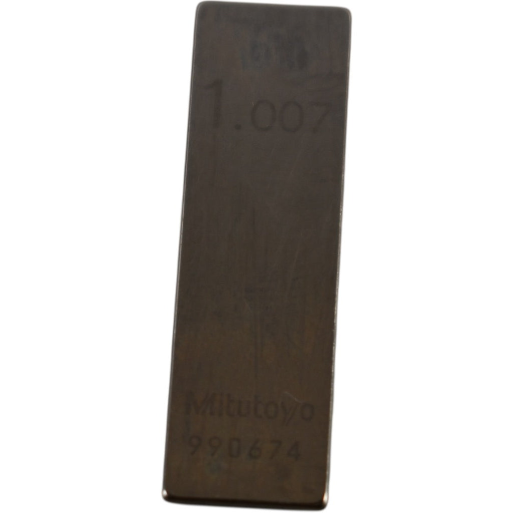 Mitutoyo 1.007mm Rectangular Steel Gage Block Inspection