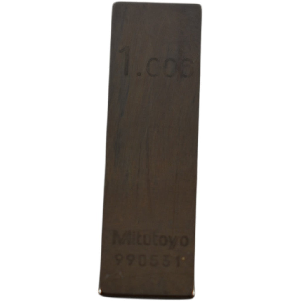 Mitutoyo 1.006mm Rectangular Steel Gage Block Inspection