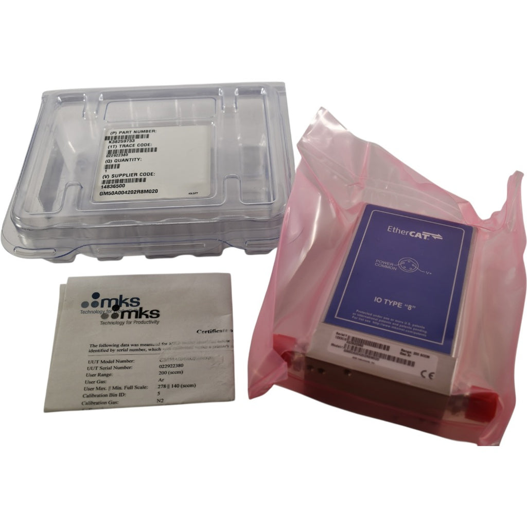 NEW MKS GM50A004202R8M020 MFC Mass Flow Controller 200 SCCM AR EtherCAT 4 VCR