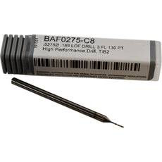 NEW Harvey Tool BAF0275-C8 Carbide Drill 0.7mm 3-Flute TiB2 Aluminum 5XD