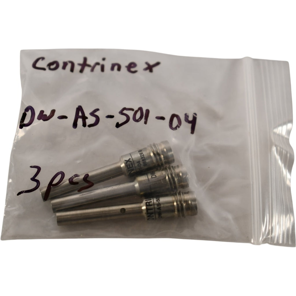 NEW Lot of 3 Contrinex DW-AS-501-04 Inductive Sensor 4mm 2.5mm NPN NO