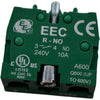 NEW Lot of 2 EEC R-NO Normally Open Contact Block A600 240V 10A