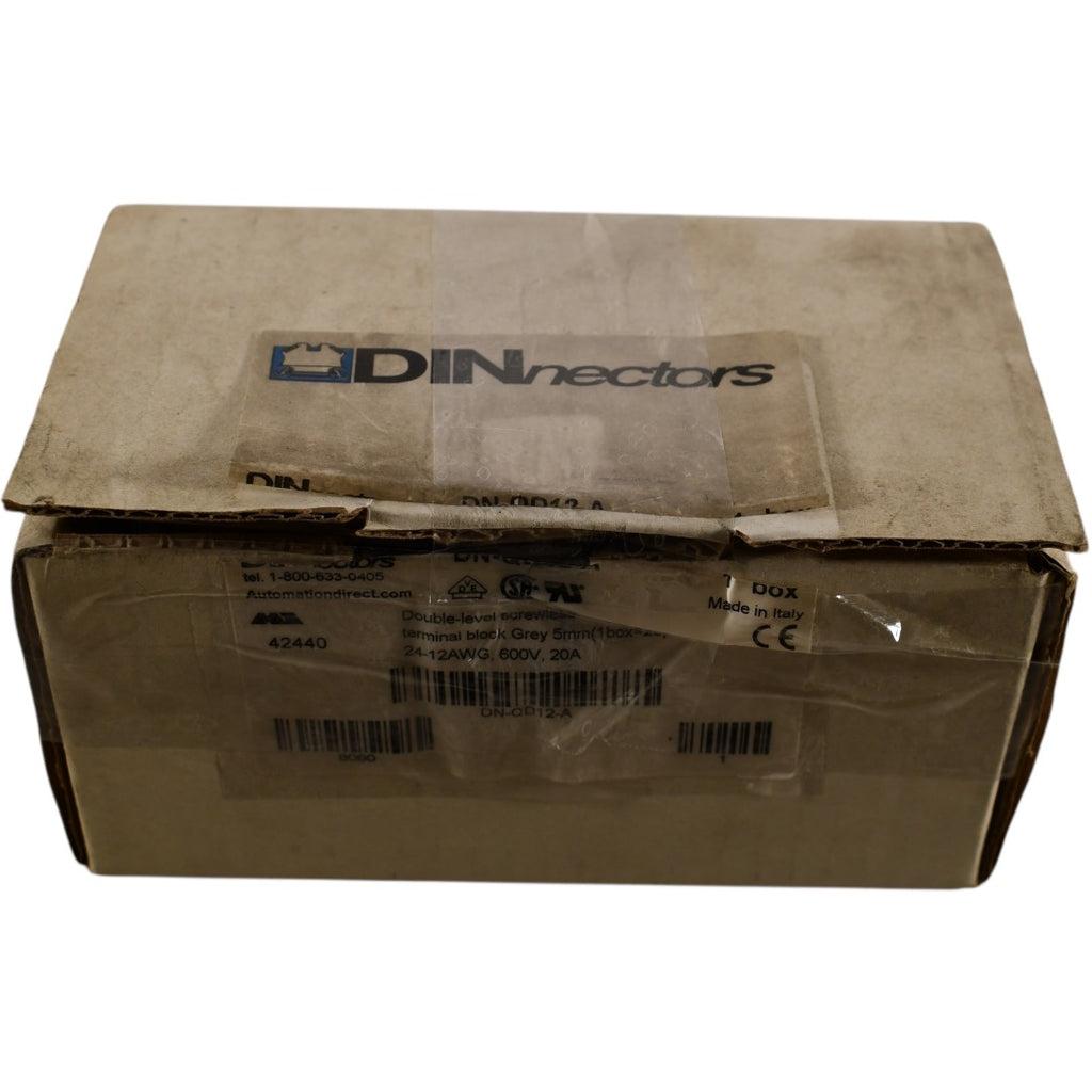 NEW DINnectors DN-QD12-A Screwless Double-Level Terminal Block Pk/25