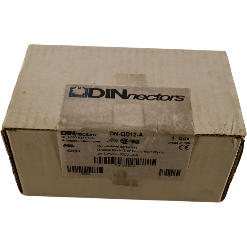 NEW 25x DINnectors DN-QD12-A Screwless Double-Level Terminal Blocks