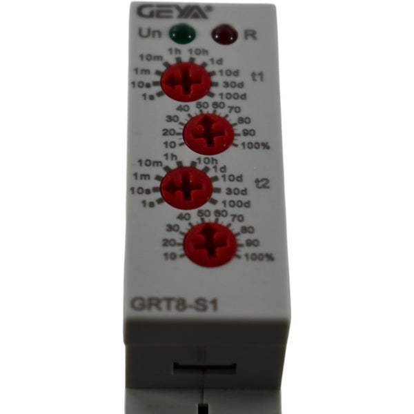 NEW Geya GRT8-S1 Asymmetric Cycle Timer Relay 16A AC/DC 12-240V DIN Ra ...