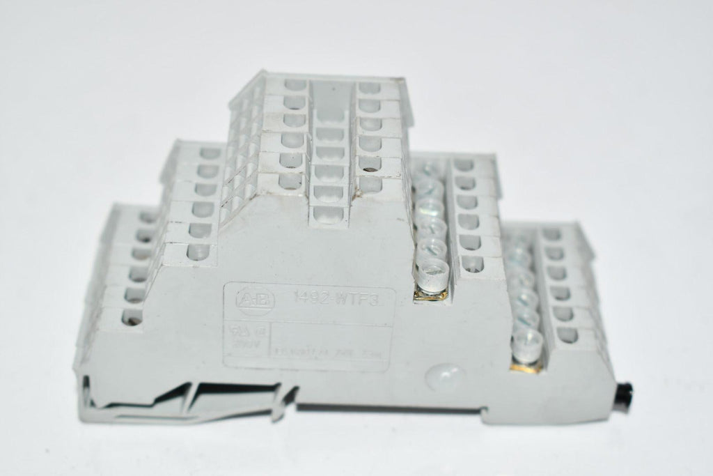 6x Allen Bradley 1492-WTF3 Terminal Block W/ 1492-EBTF3
