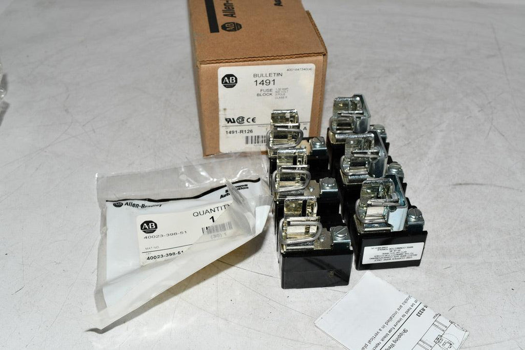 Allen Bradley 1491-R126 FUSE BLOCK 0-30AMP 600 VAC MAX 3 POLE CLASS R