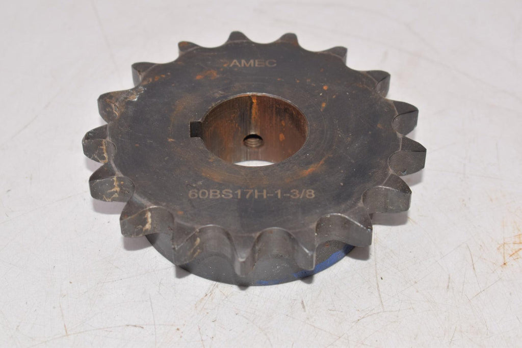 AMEC 17 Tooth 1-3/8'' Bore 60 Pitch Roller Chain Sprocket 60BS17H-1-3/8