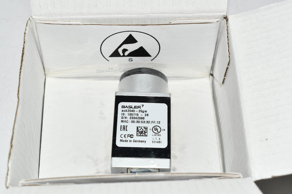 BASLER ELECTRIC ACA2040-25GM 4Mp 25Fps Area Scan Camera C-Mount Photoelectric Sensor 105715