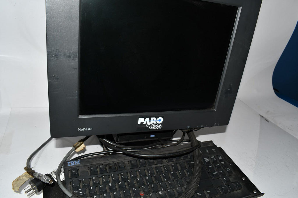 Faro COMP0096 ARM Computer Control Station W/ Cables Monitor & Keyboard
