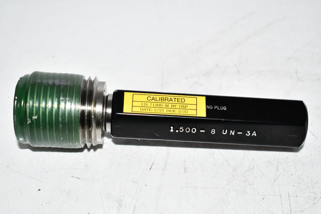 Johnson Gage 1.500-8 UN-3A Setting Plug Thread Plug Gage MEAN pd 1.4161