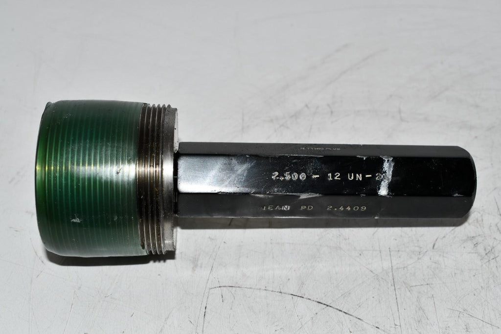Johnson Gage 2.500-12 UN-2A Setting Plug Thread Plug Gage MEAN pd 2.4409
