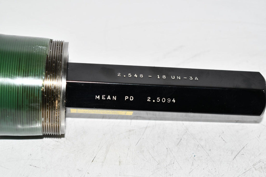Johnson Gage 2.548-18 UN-3A Setting Plug Thread Plug Gage MEAN pd 2.5094