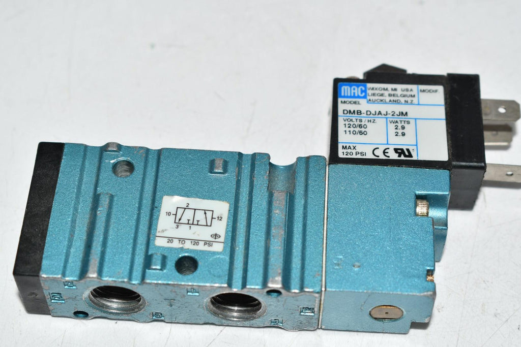 MAC Valves 52A-11-B0A-DM-DDAJ-1KJ SOLENOID VALVE 52 SERIES 3-WAY SINGLE OPERATOR NC VALVE
